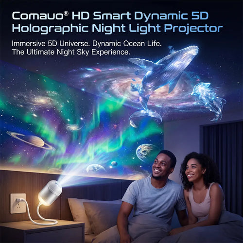 🌌Comauo® 💡5D Mini Star Projector — Dynamic Galaxy Lighting for Bedrooms, Cars & Relaxing Nights🔥
