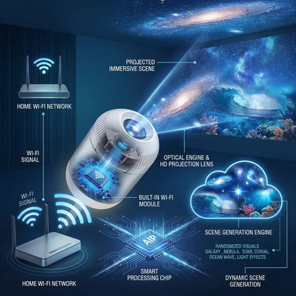 🌌Comauo® 💡5D Mini Star Projector — Dynamic Galaxy Lighting for Bedrooms, Cars & Relaxing Nights🔥