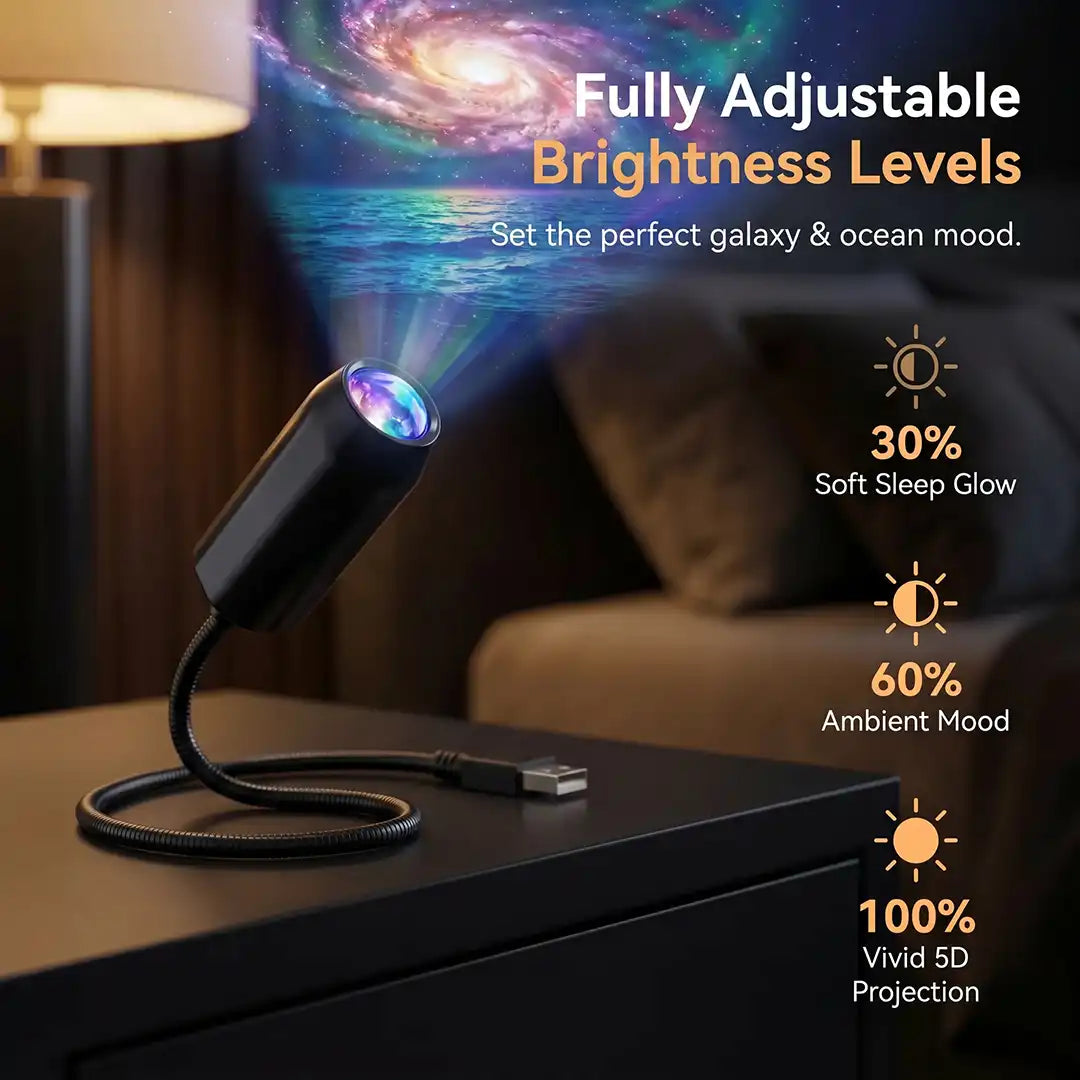 🌌 BVJ® 5D ⭐Mini Star Projector⭐ — Dynamic Galaxy Lighting for Bedrooms, Cars & Cosy Nights 🔥